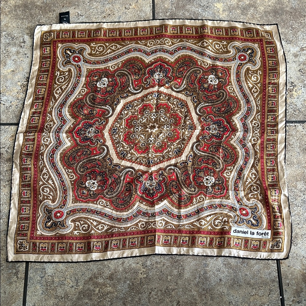 Daniel La Foret Vintage  Paisley Silk Scarf